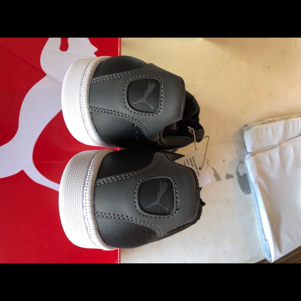 NEW PUMA Men's Leather Smash Perf Black No Box - Picture 5 of 7